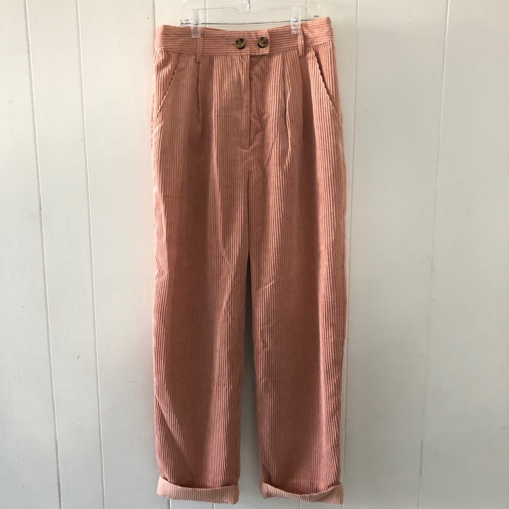 Topshop tall high waisted pants pastel pink color